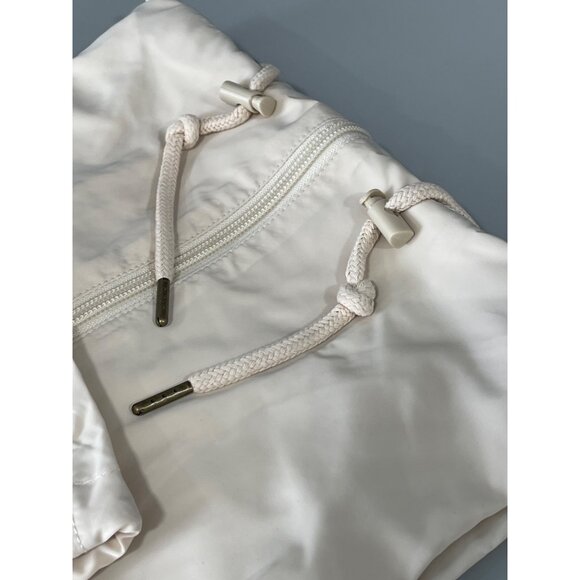 Zuda Woven Cinched Waist Hooded Anorak Jacket Womens XS Sand Cream Polyester NEW - Picture 4 of 6